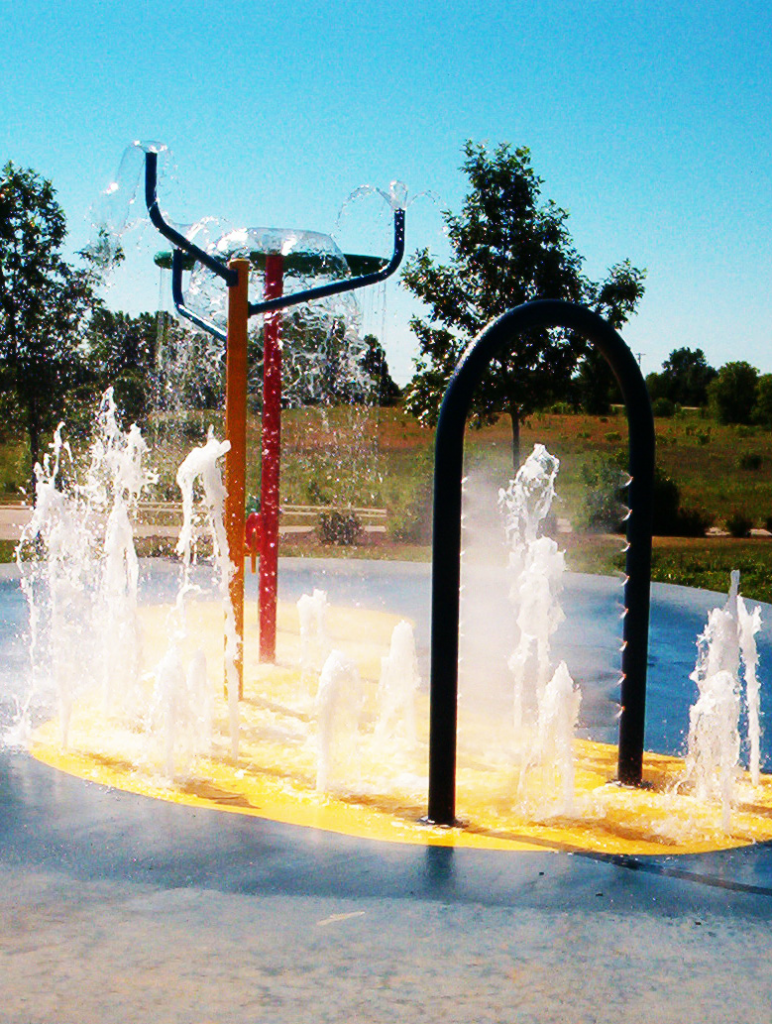 FallZone Splash Pad Rubber Water Play Surfacing