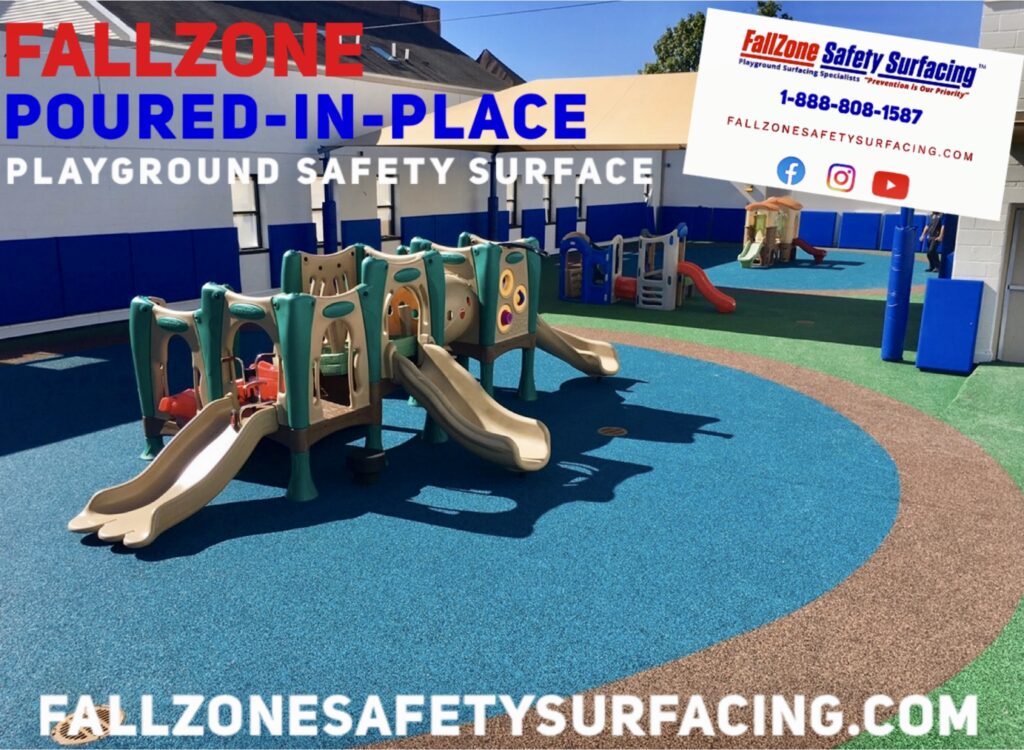 Poured-in-Place Rubber Playground Surfacing for Playground Safety Surfacing
