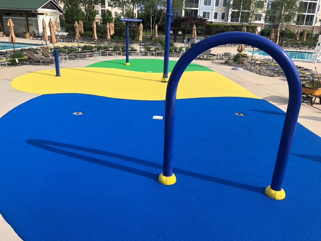 FallZone Splash Pad Playground Rubber Surfacing